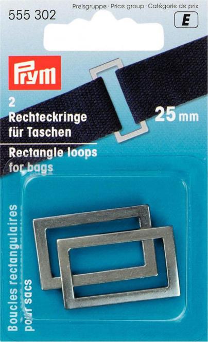 Großhandel Rechteckringe für Taschen 25 mm altsilber