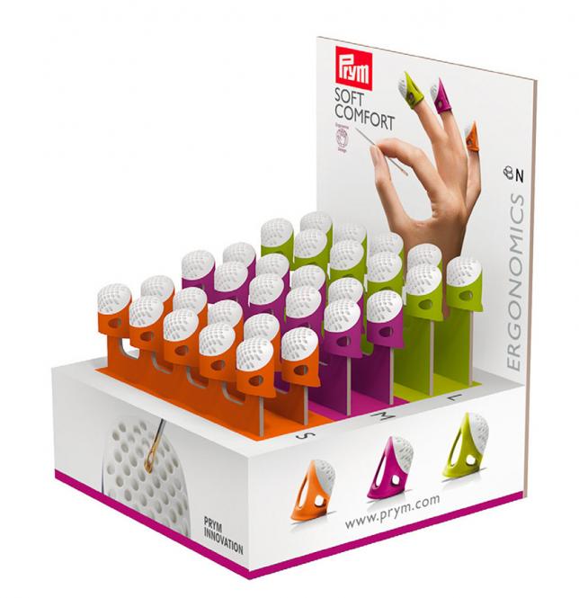 Großhandel Display mit 3 x 10 Fingerhüten Ergonomics farbig sortiert