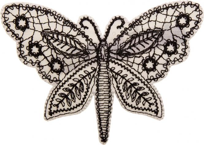 Wholesale Application butterfly lace black/white