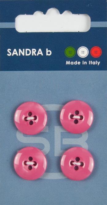 Großhandel SB-Knopf 4-Loch 15 mm pink