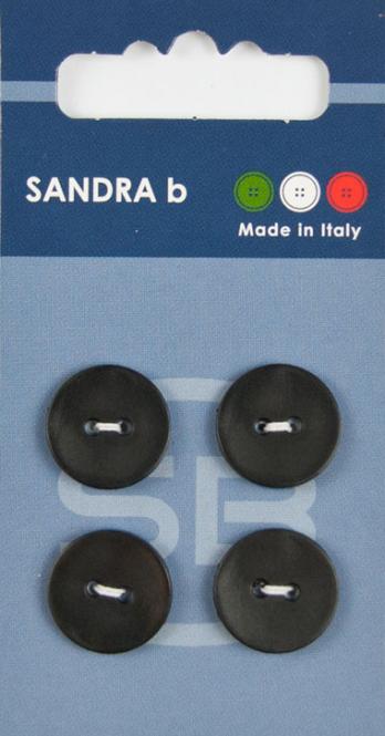 Großhandel SB-Knopf 2-Loch 15 mm schwarz