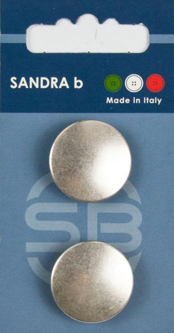 Großhandel SB-Knopf Unternäher 23 mm Silber Metall