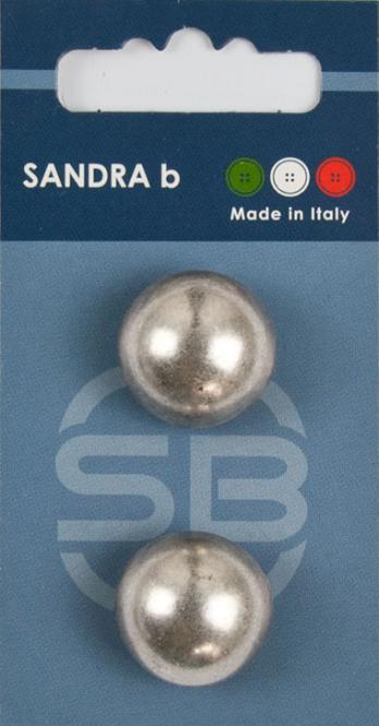Großhandel SB-Knopf Unternäher 20,5 mm Silber Metall