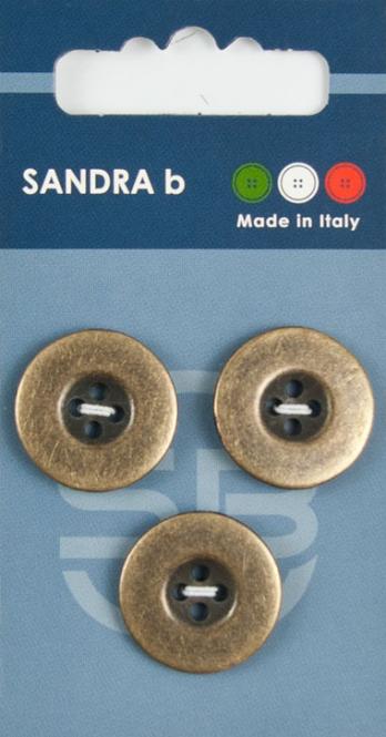 Großhandel SB-Knopf 4-Loch 20,5 mm Altgold Metall