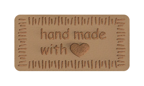 Wholesale Motif Handmade with love beige