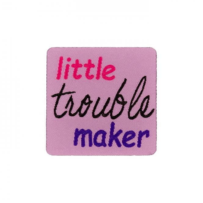 Großhandel Weblabel little trouble maker rosa