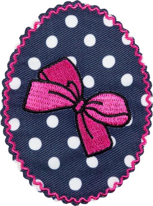 Wholesale Patches 2x1 navy dotted with ribbon