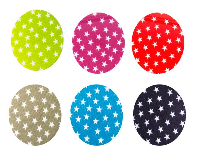 Wholesale motif assortment 6x2 stars on colored ground