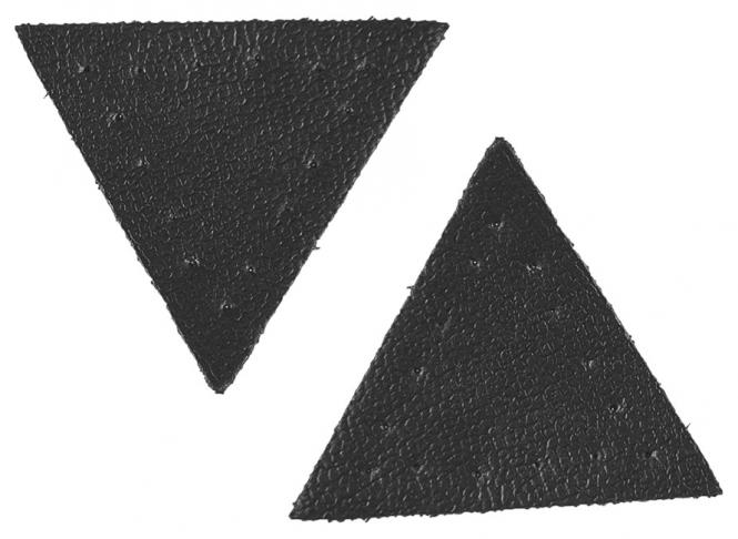 Großhandel Applikation Dreieck Lederimitat schwarz