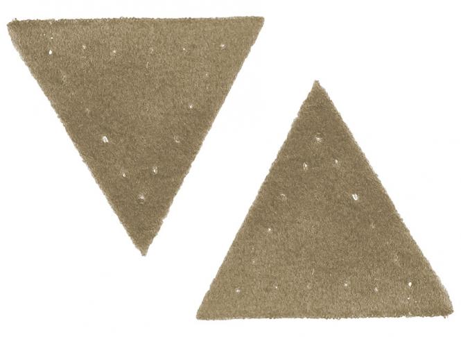 Wholesale Motif triangle buckskin imitation beige