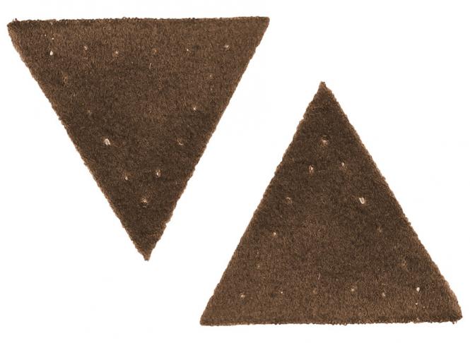 Wholesale Motif triangle buckskin imitation brown