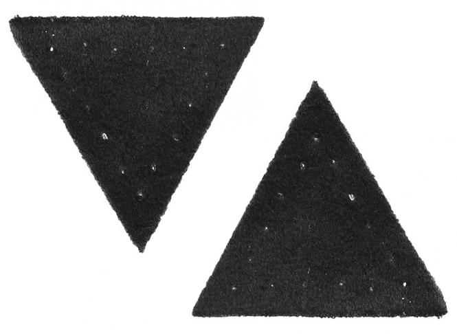 Wholesale Motif triangle buckskin imitation black