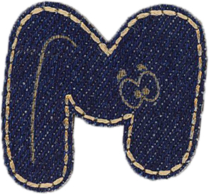 Wholesale Motif Jeans Letter M