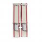 Wholesale Mens braces light grey/red stripes 30mm 120cm 1pc