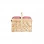 Wholesale Sewing basket wood light M with fabric