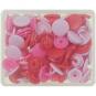 Großhandel VENO Snaps Set 30 Stück rot, rosa, pink sortiert