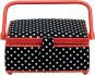 Wholesale Sewing basket Polka Dots Black/Wht S 1pc