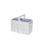 Wholesale sewing basket wood M white with fabric